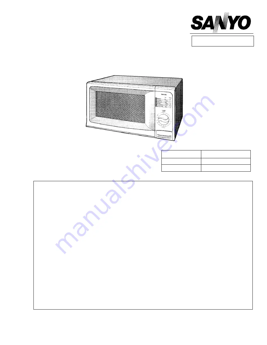 Sanyo EM-F1010MB Скачать руководство пользователя страница 1