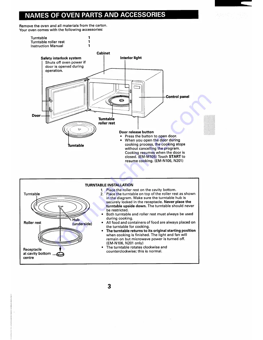 Sanyo EM-M105 Instruction Manual Download Page 5