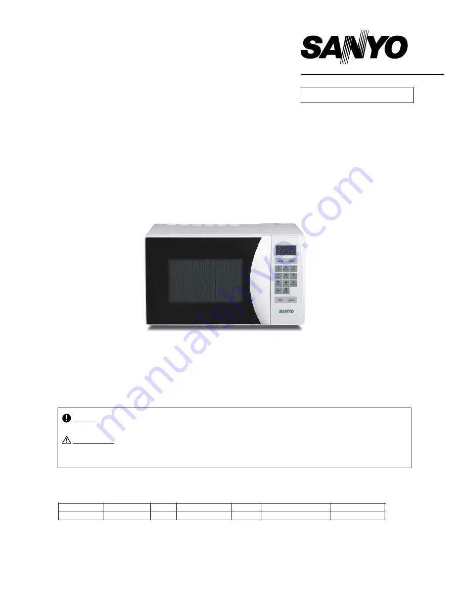 Sanyo EM-S2587W Service Manual Download Page 1