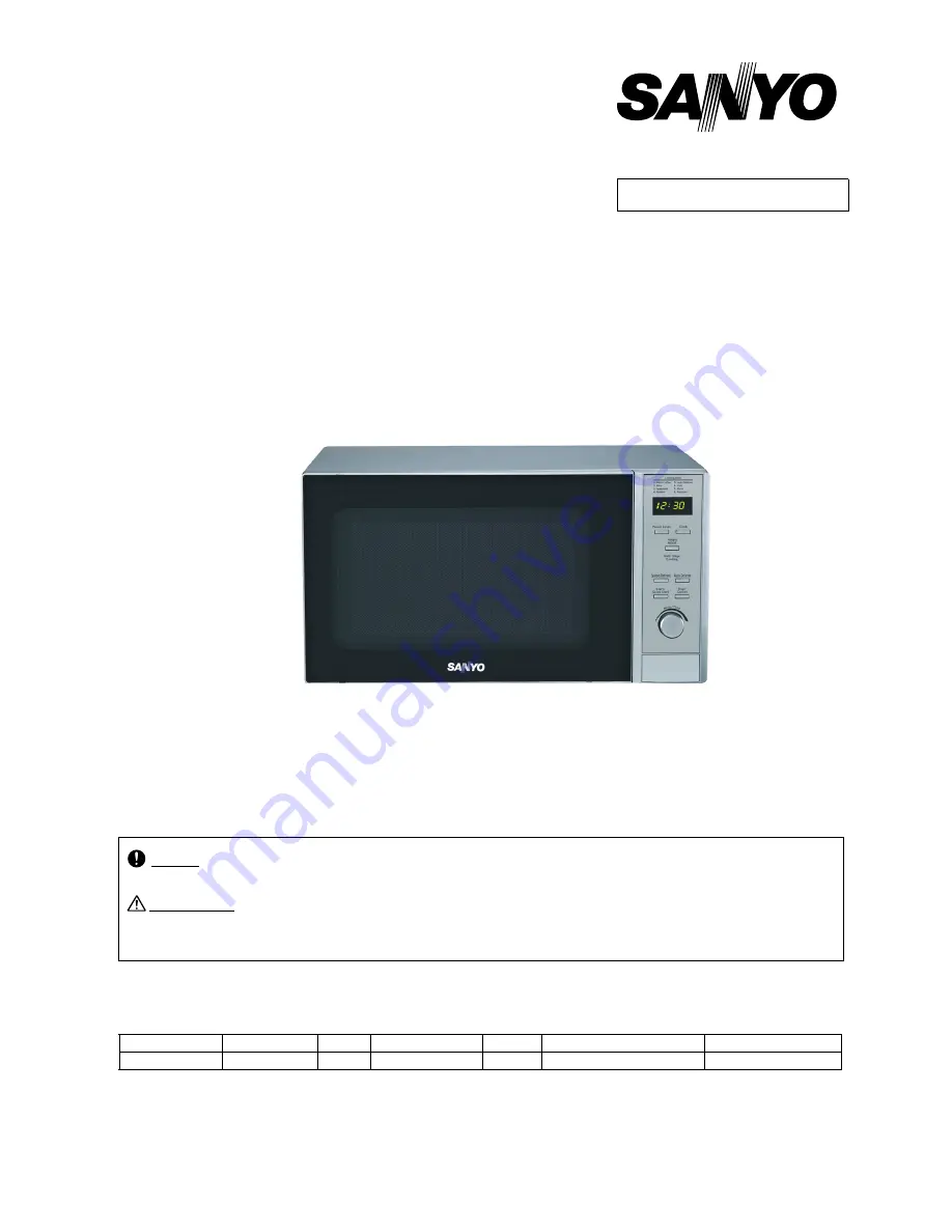 Sanyo EM-S7720V Service Manual Download Page 1