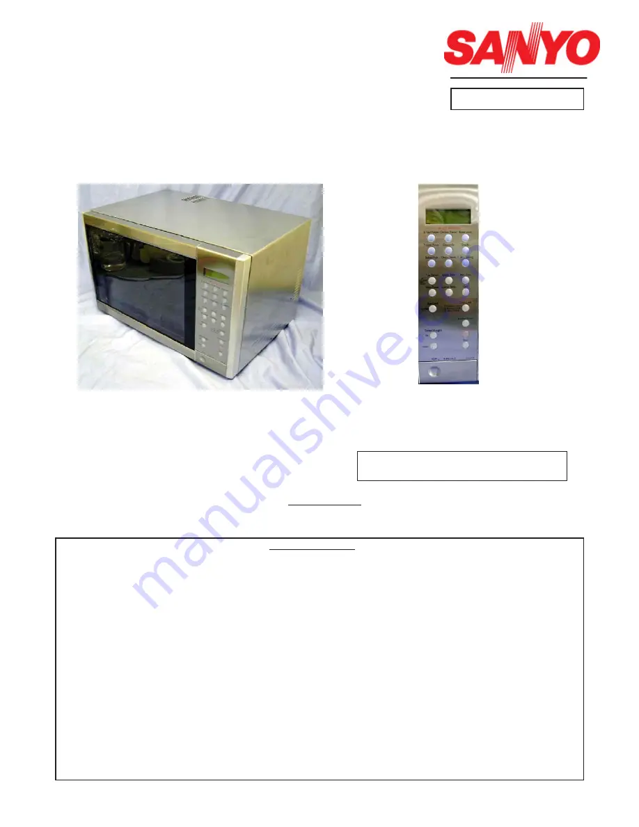 Sanyo EM-SL100NUK Service Manual Download Page 1