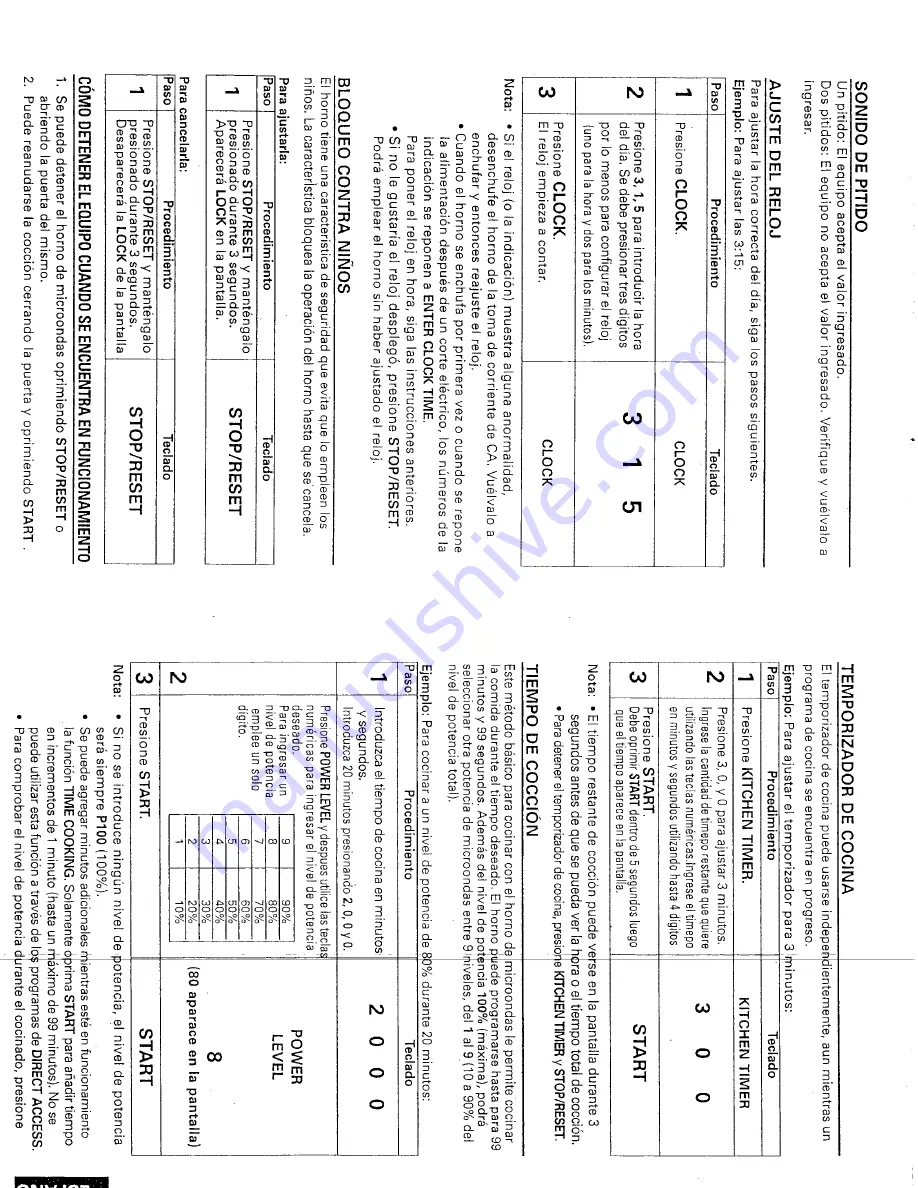 Sanyo EM-U1000 Instruction Manual And Cooking Manual Download Page 14