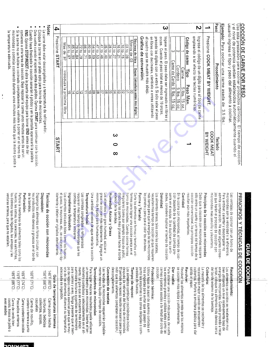 Sanyo EM-U1000 Instruction Manual And Cooking Manual Download Page 18