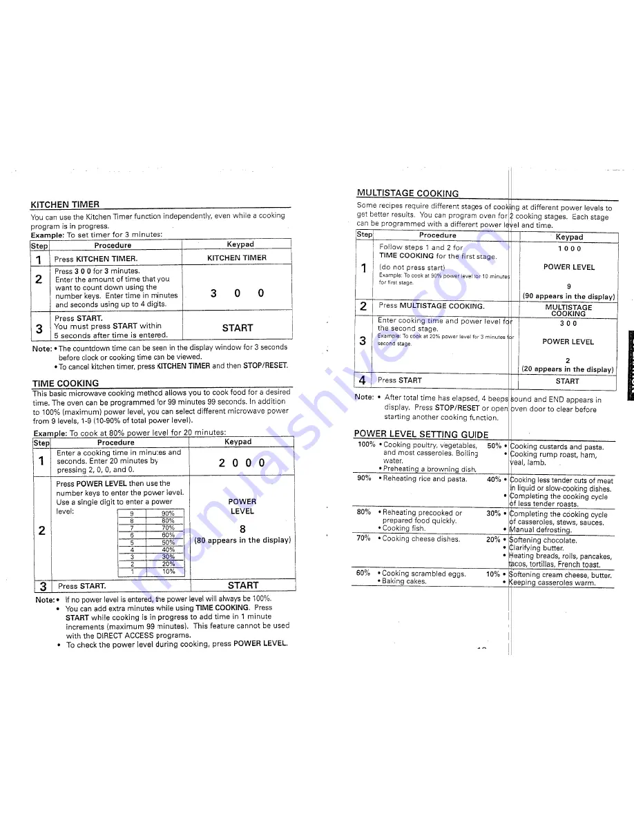 Sanyo EM-U1000W Instruction Manual And Cooking Manual Download Page 8