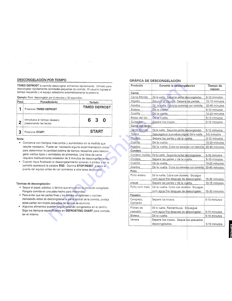 Sanyo EM-U1000W Instruction Manual And Cooking Manual Download Page 18