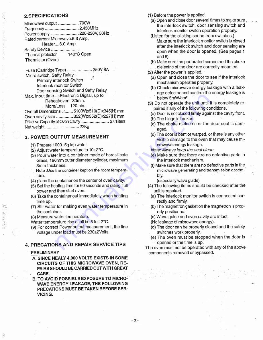 Sanyo EMO-SRT10NX Service Manual Download Page 3