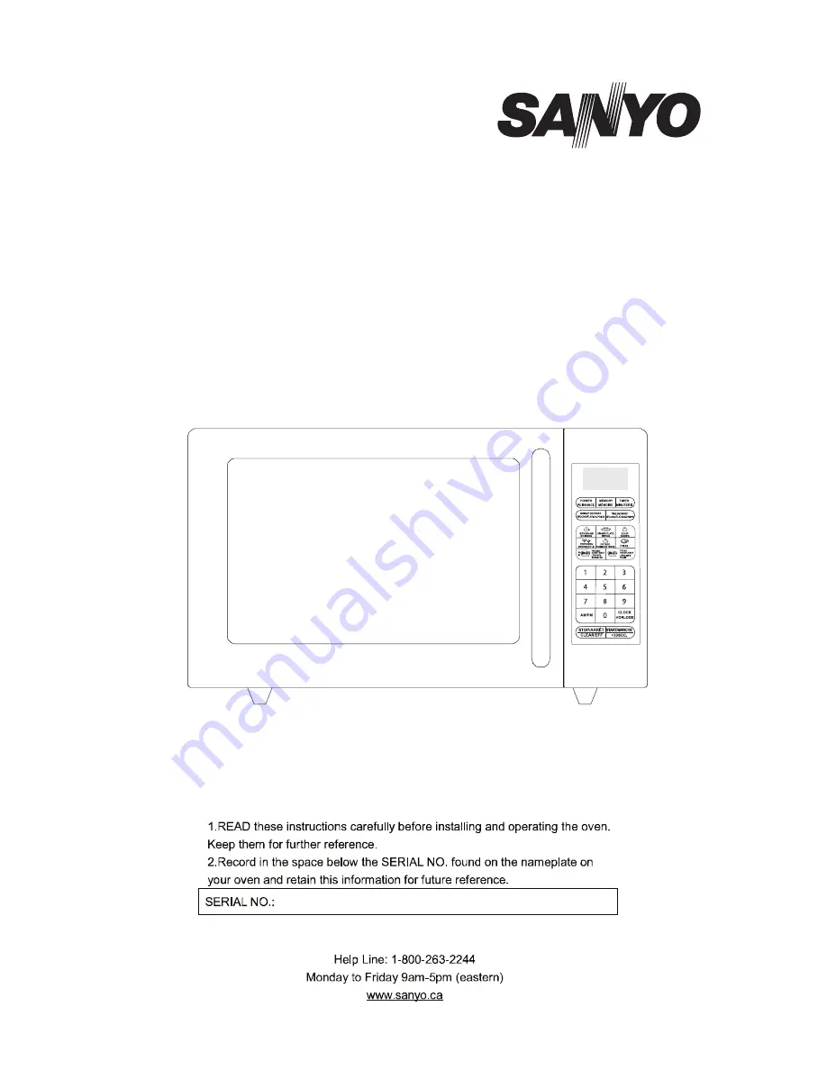 Sanyo EMS-8600S Скачать руководство пользователя страница 1