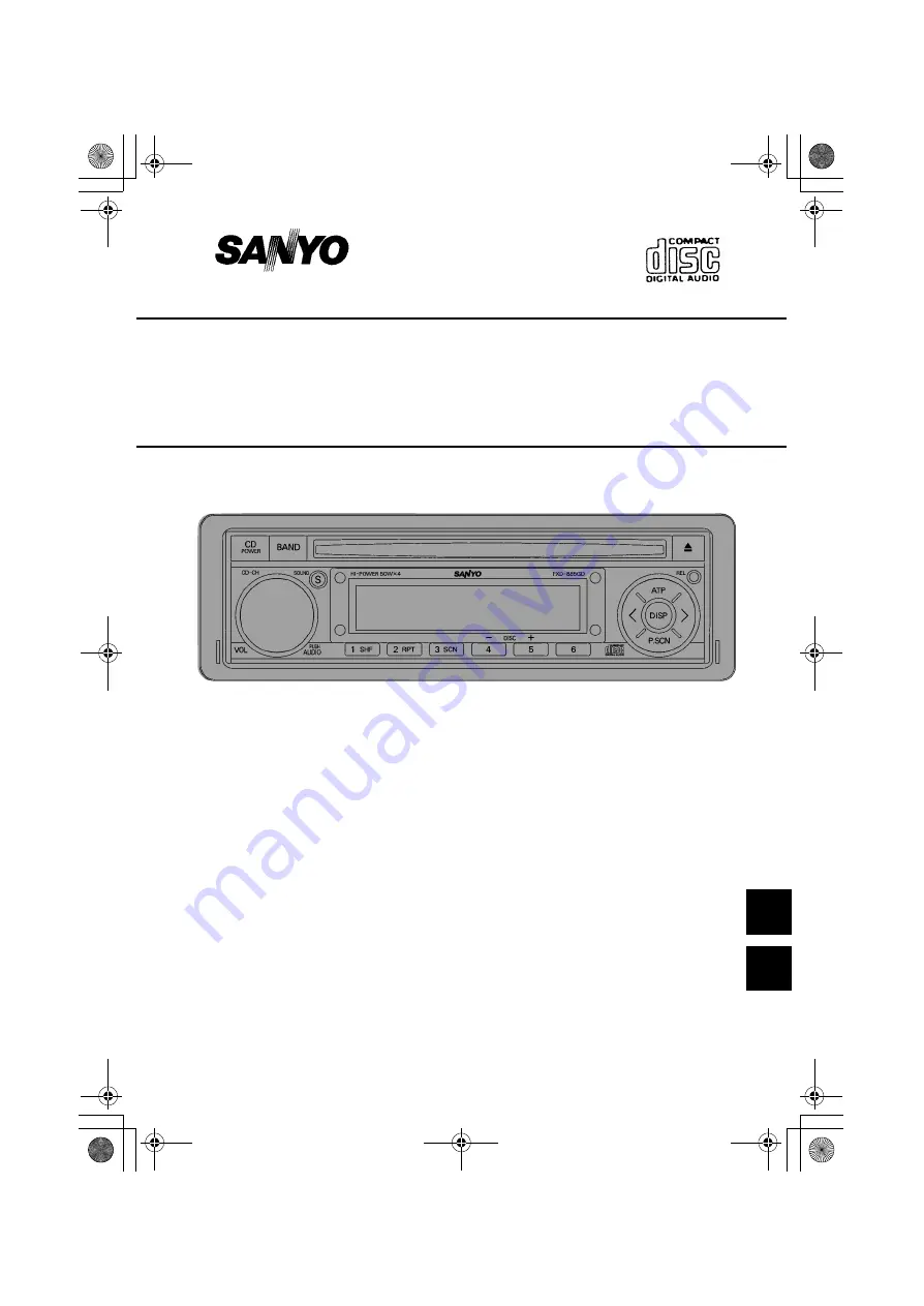 Sanyo FXD-885GD Скачать руководство пользователя страница 1