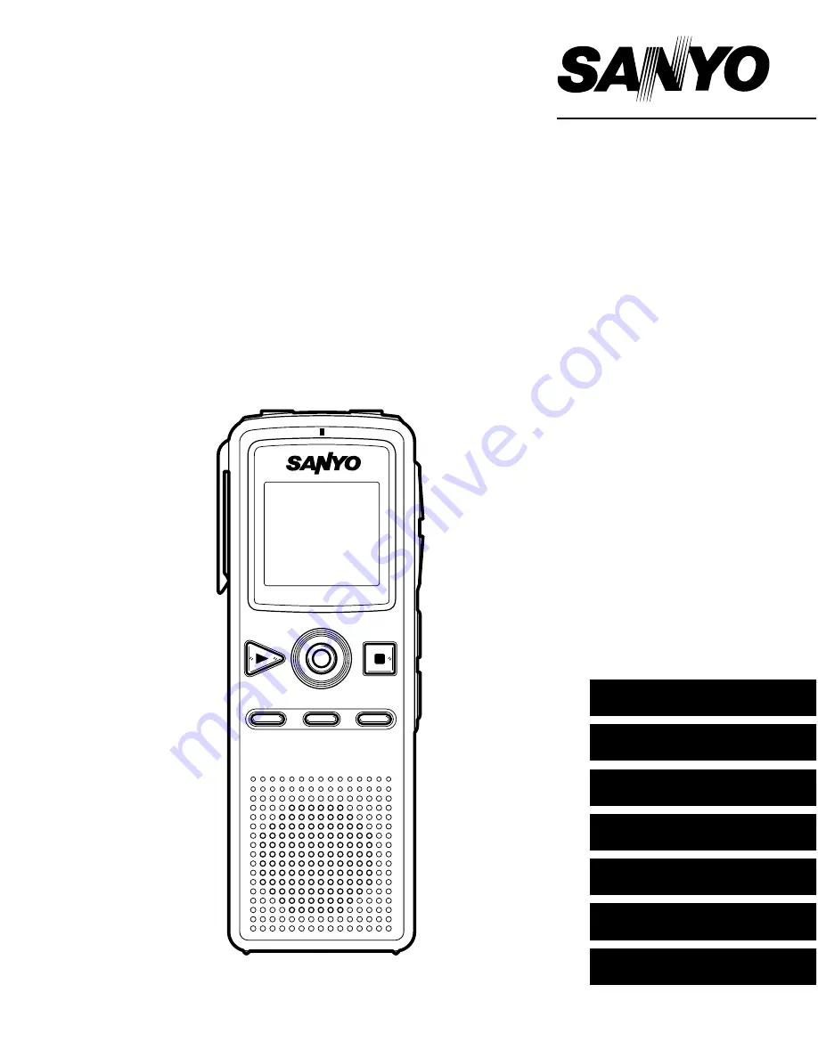 Sanyo ICR-B29 Instruction Manual Download Page 1