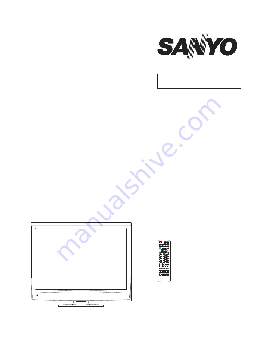 Sanyo LCD-32XR10F Скачать руководство пользователя страница 1