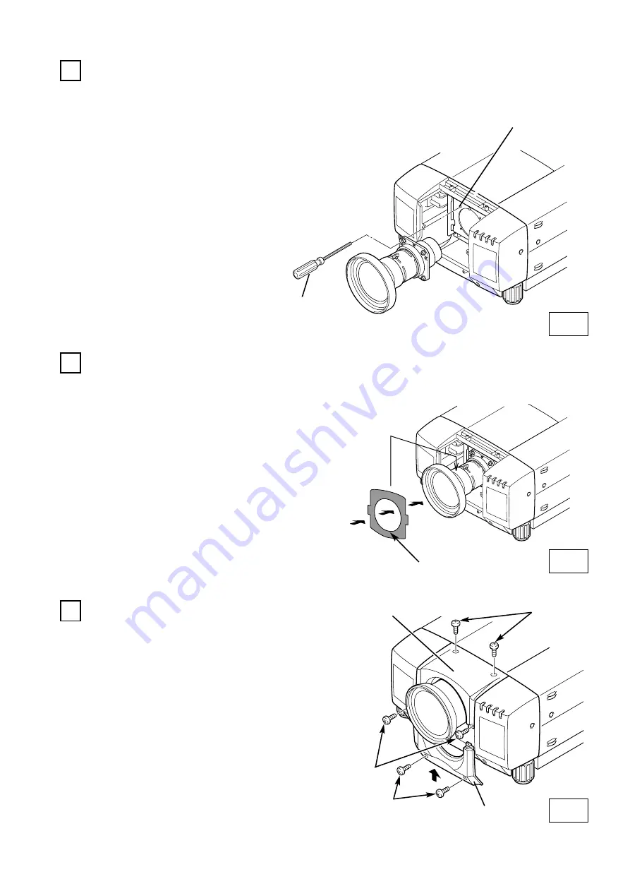 Sanyo LNS LNS-W03 Lens Replacement Manual Download Page 11