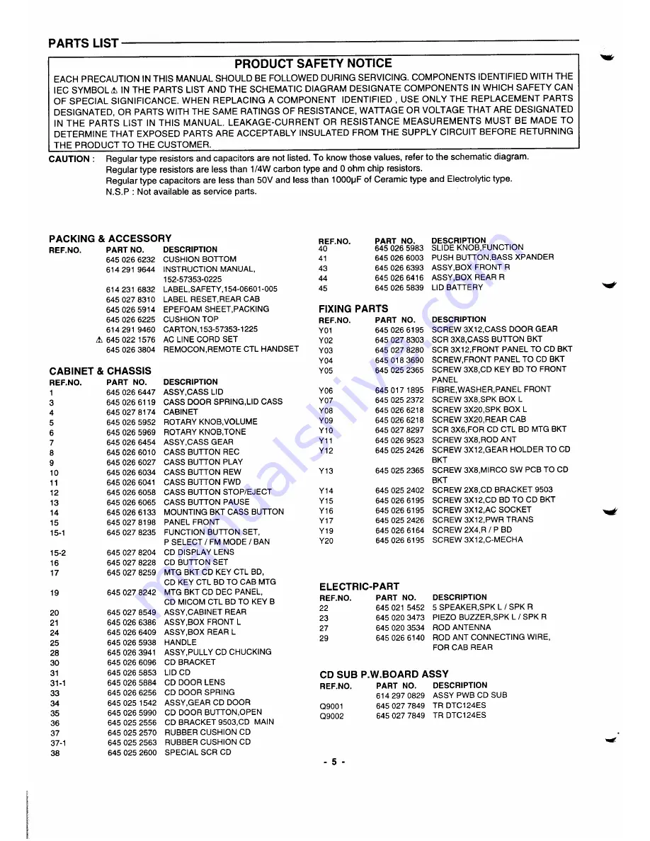 Sanyo MCD-S735F Service Manual Download Page 6