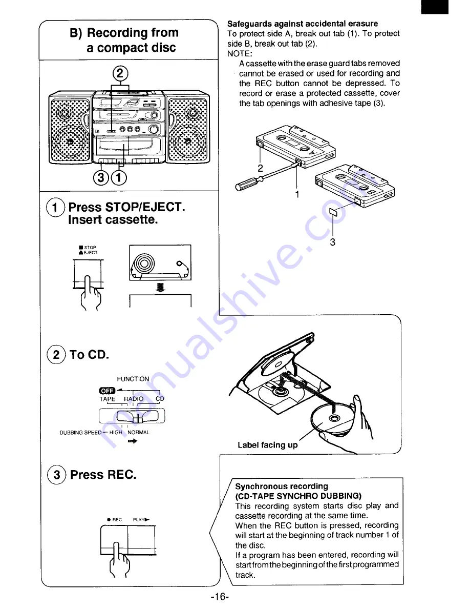 Sanyo MCD-S870F Instruction Manual Download Page 17