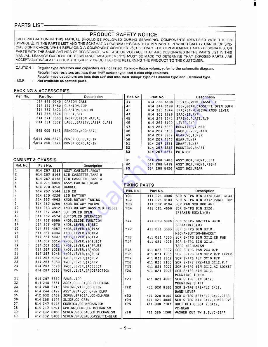 Sanyo MCD-S870F Service Manual Download Page 10