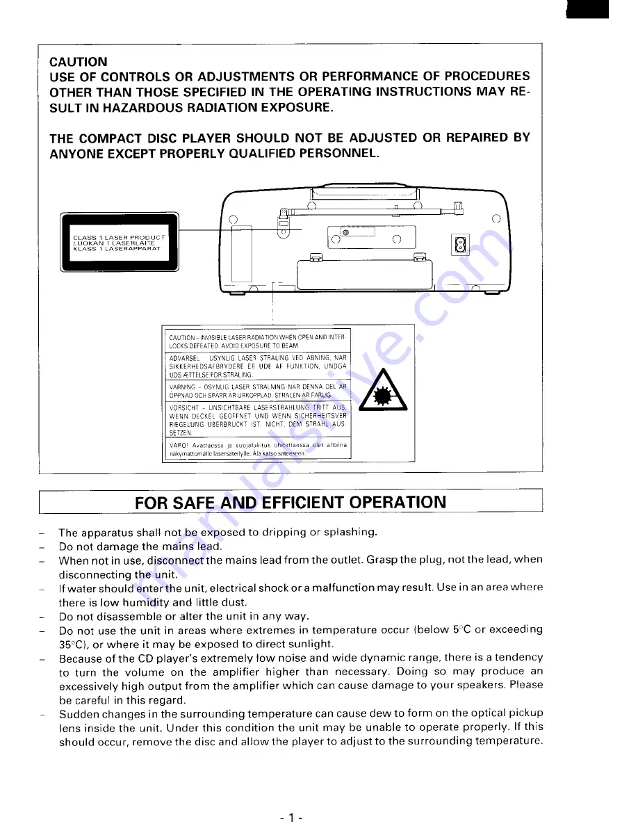 Sanyo MCD-Z18F Instruction Manual Download Page 2