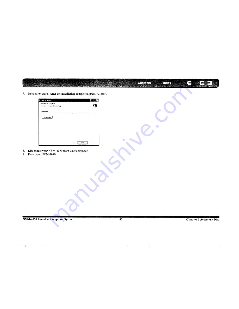 Sanyo NVM-4070 Instruction Manual Download Page 42