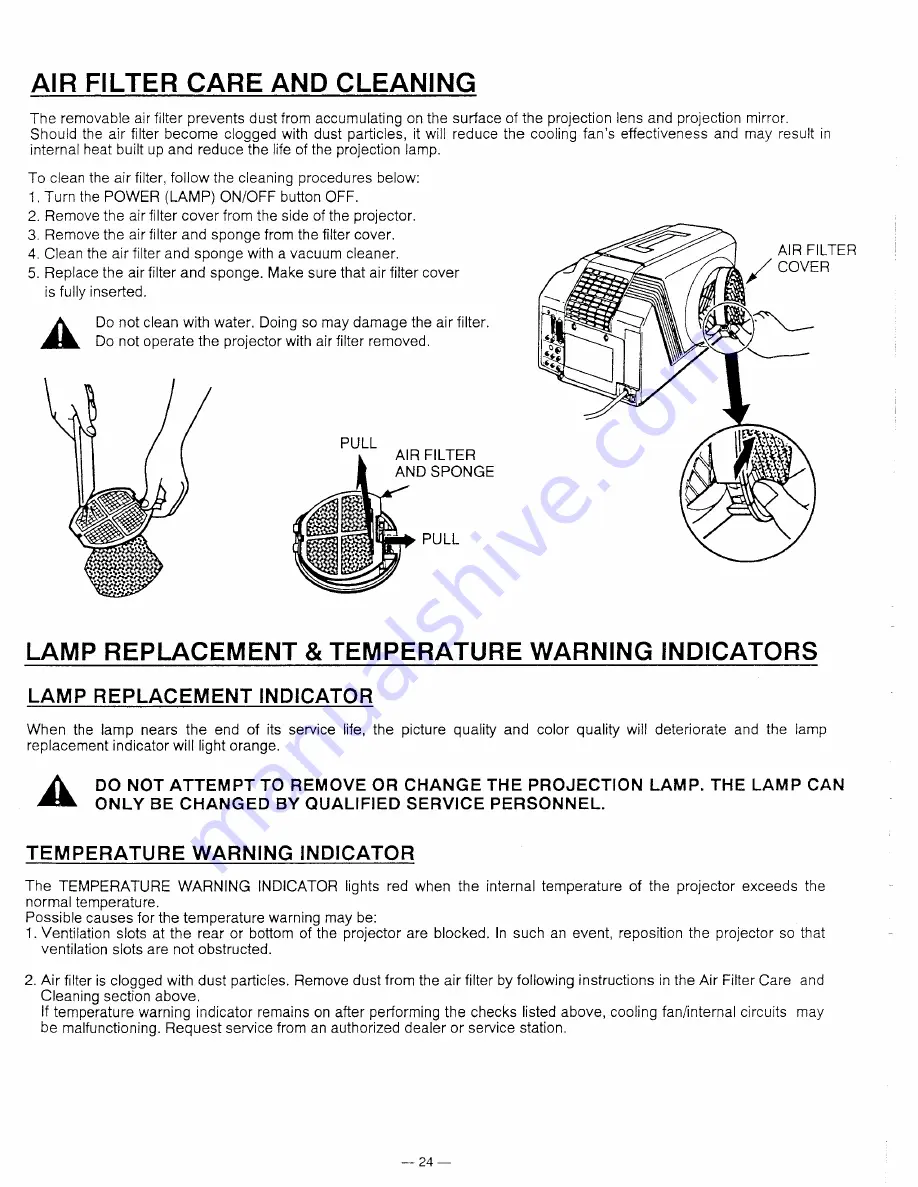 Sanyo PLC-300M Owner'S Manual Download Page 25