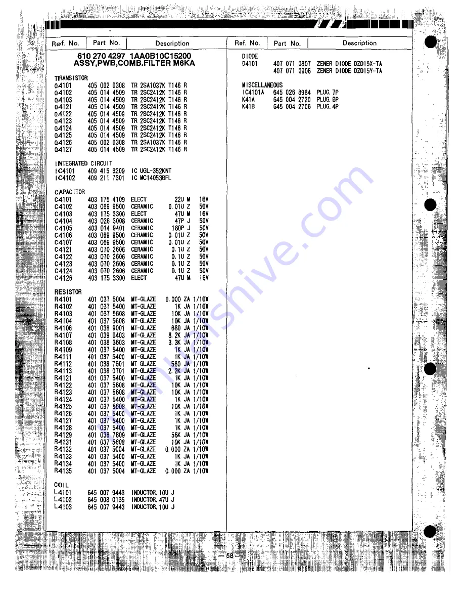 Sanyo PLC-8800E Service Manual Download Page 58