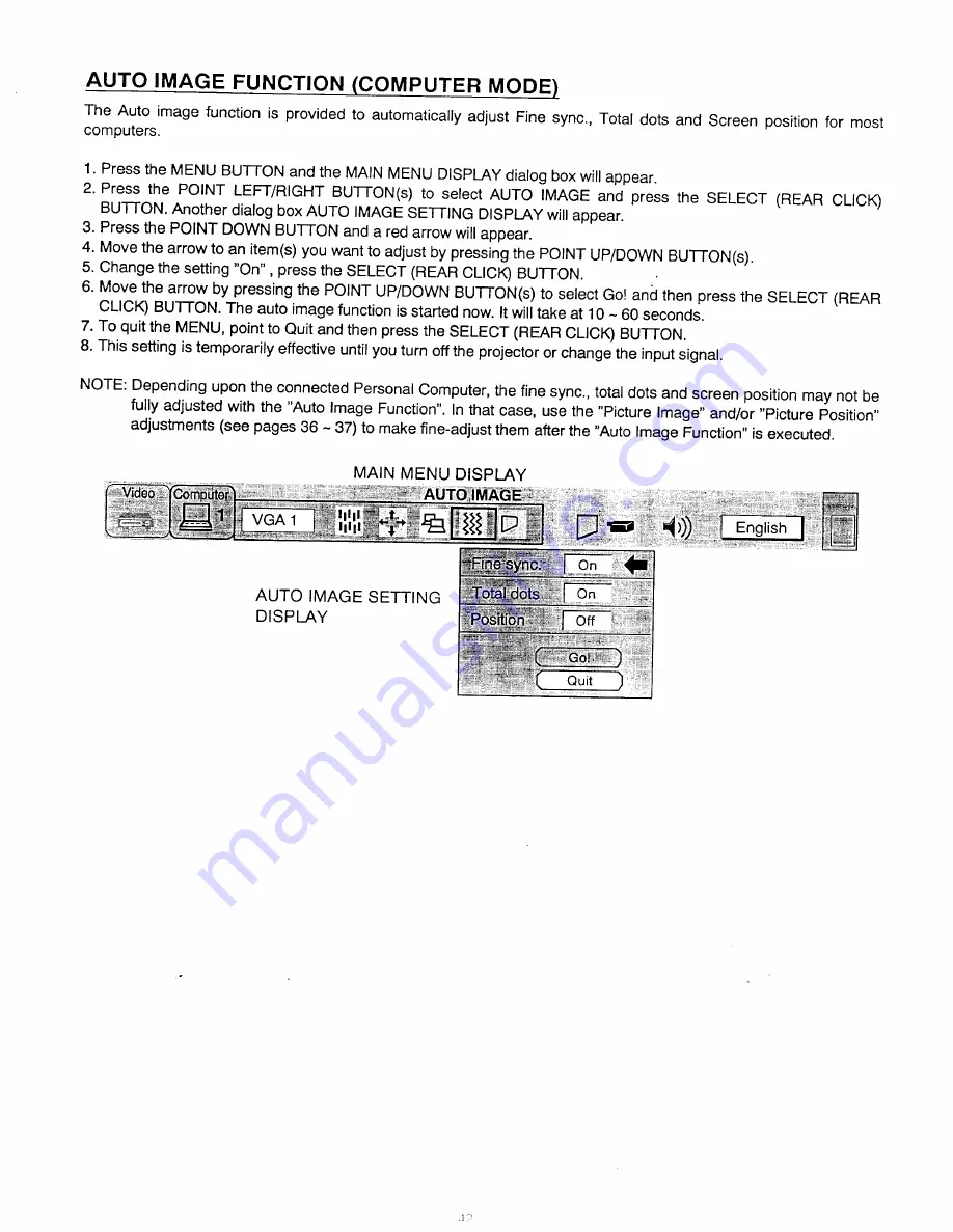 Sanyo PLC-8810N Owner'S Manual Download Page 13