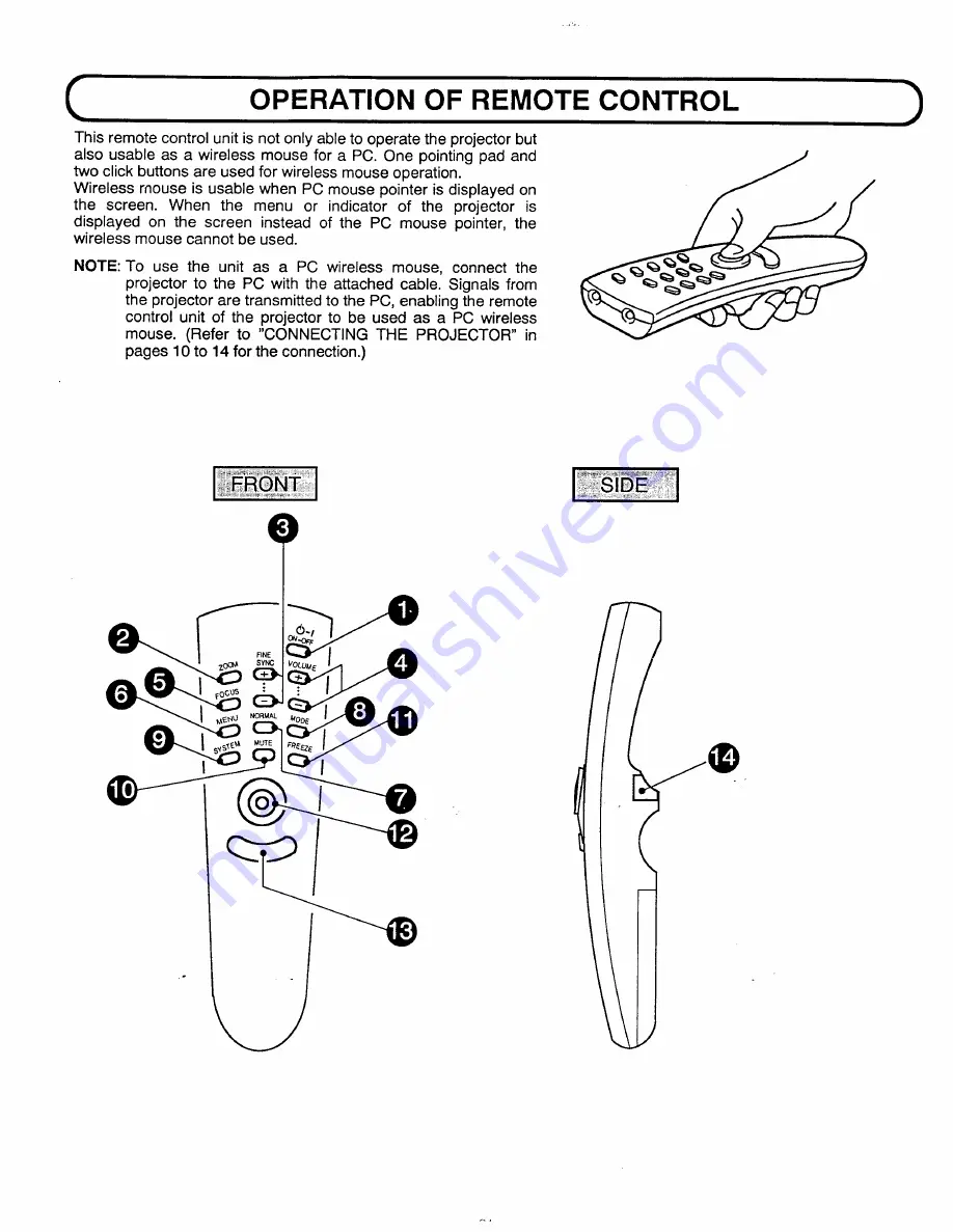 Sanyo PLC-8810N Owner'S Manual Download Page 34