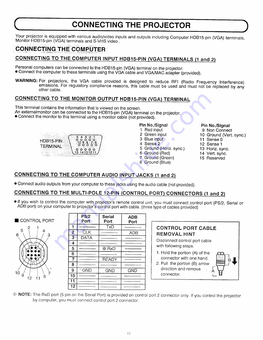 Sanyo PLC-8810N Owner'S Manual Download Page 45