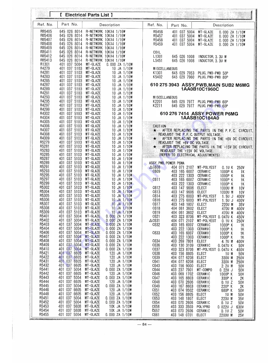 Sanyo PLC-9000EA Скачать руководство пользователя страница 84