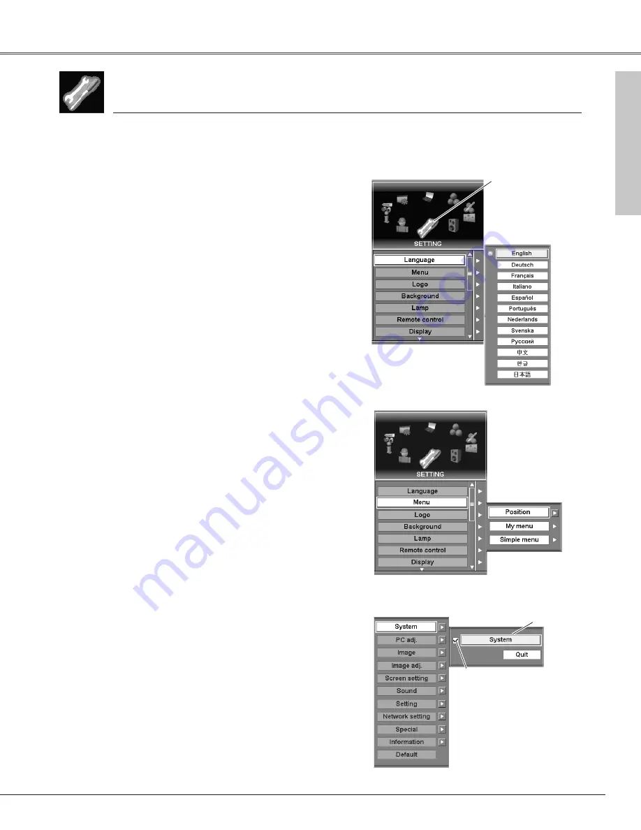 Sanyo PLC-EF60 Owner'S Manual Download Page 51