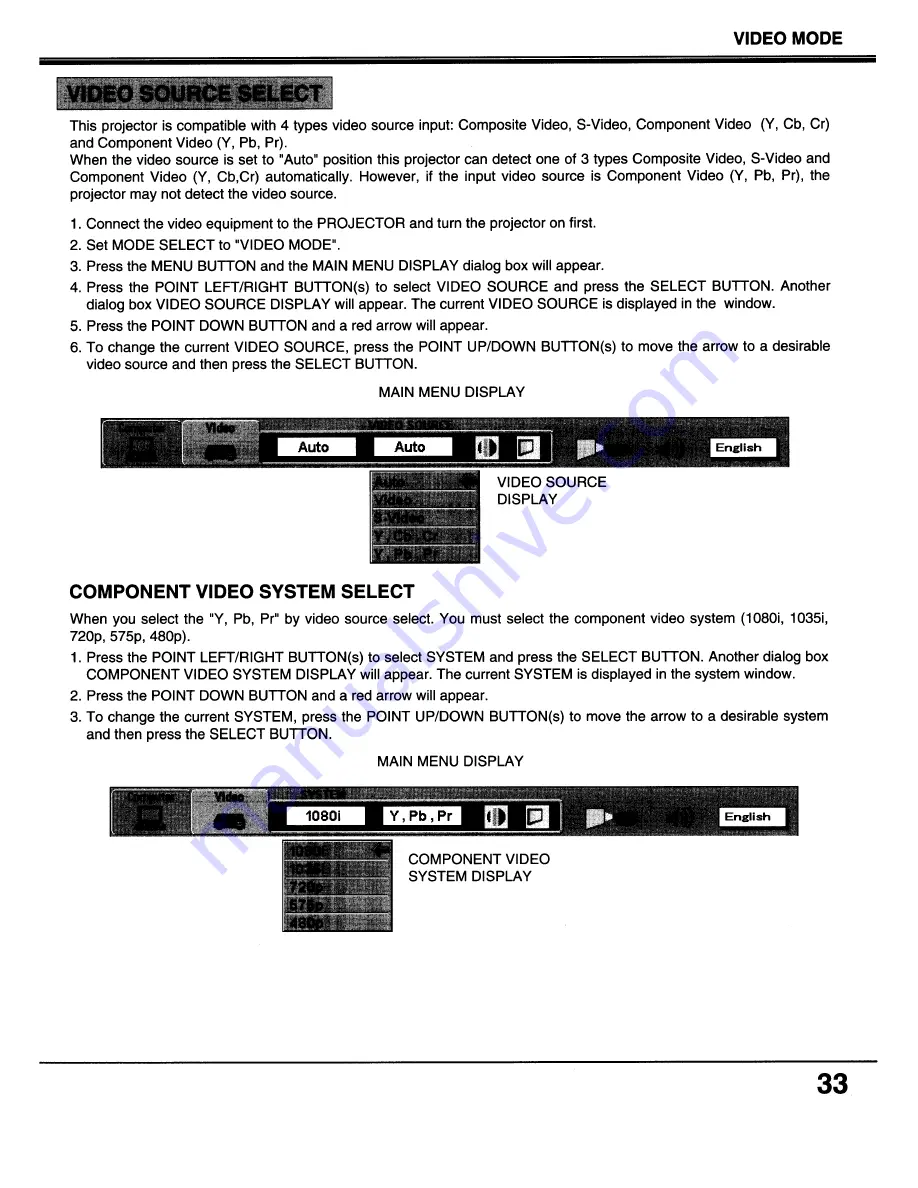 Sanyo PLC-XP17B Скачать руководство пользователя страница 33