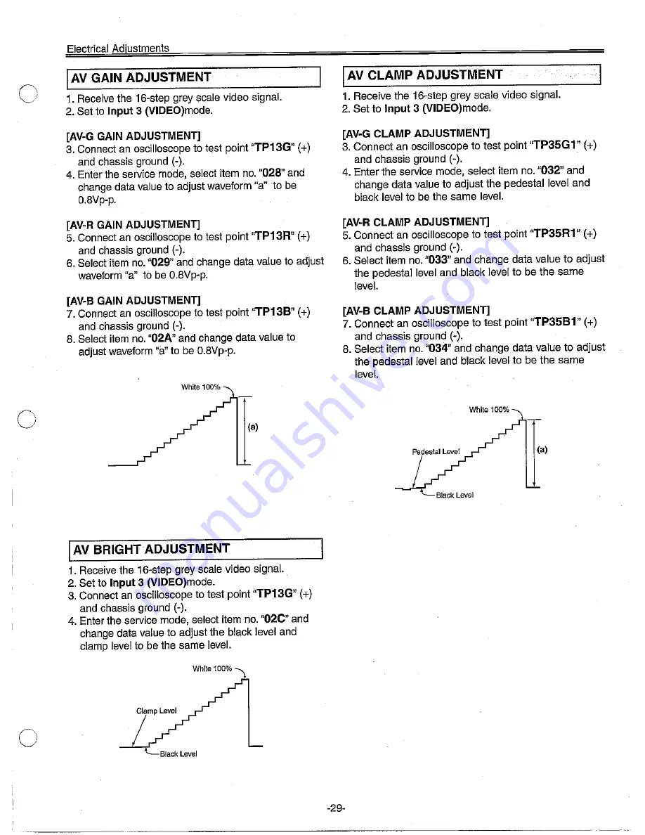 Sanyo PLV-60 Service Manual Download Page 29