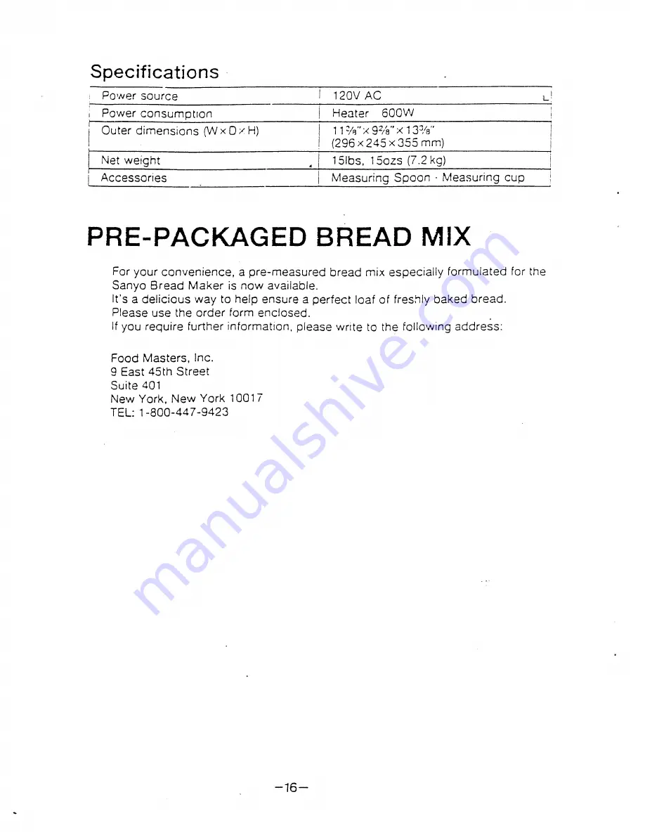 Sanyo SBM-10 Instruction Manual Download Page 18