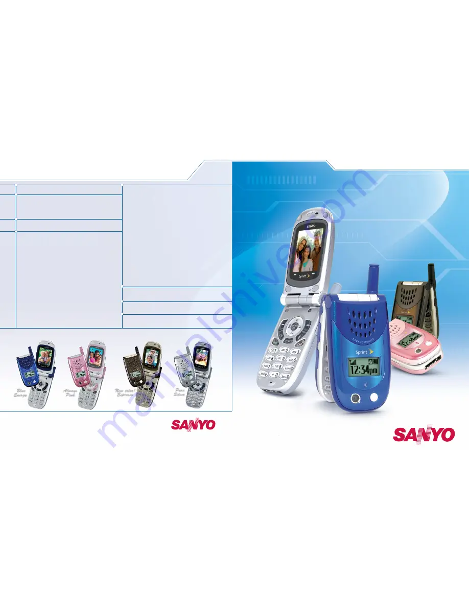 Sanyo SCP-3100 Specifications Download Page 1