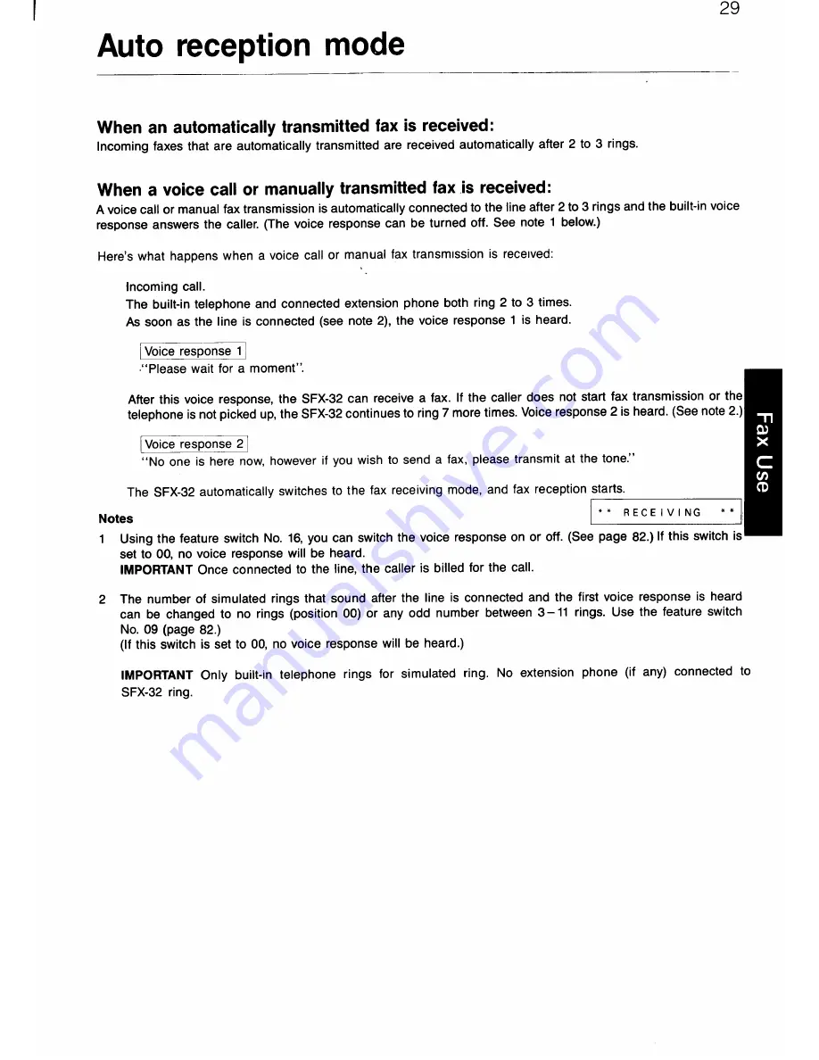 Sanyo SFX-32 Instruction Manual Download Page 30