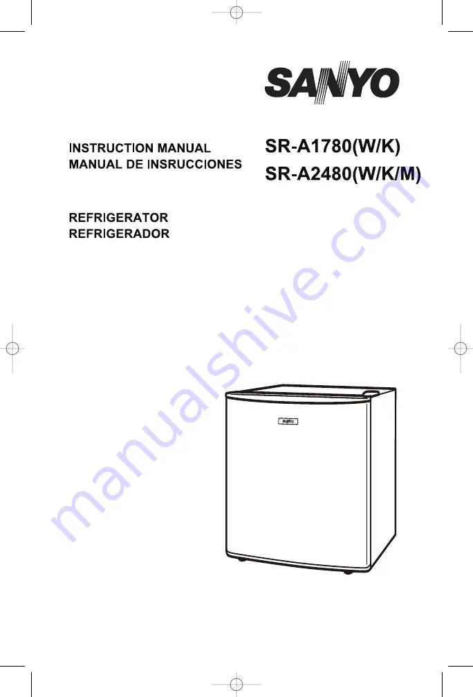 Sanyo SR-A1780W Скачать руководство пользователя страница 1