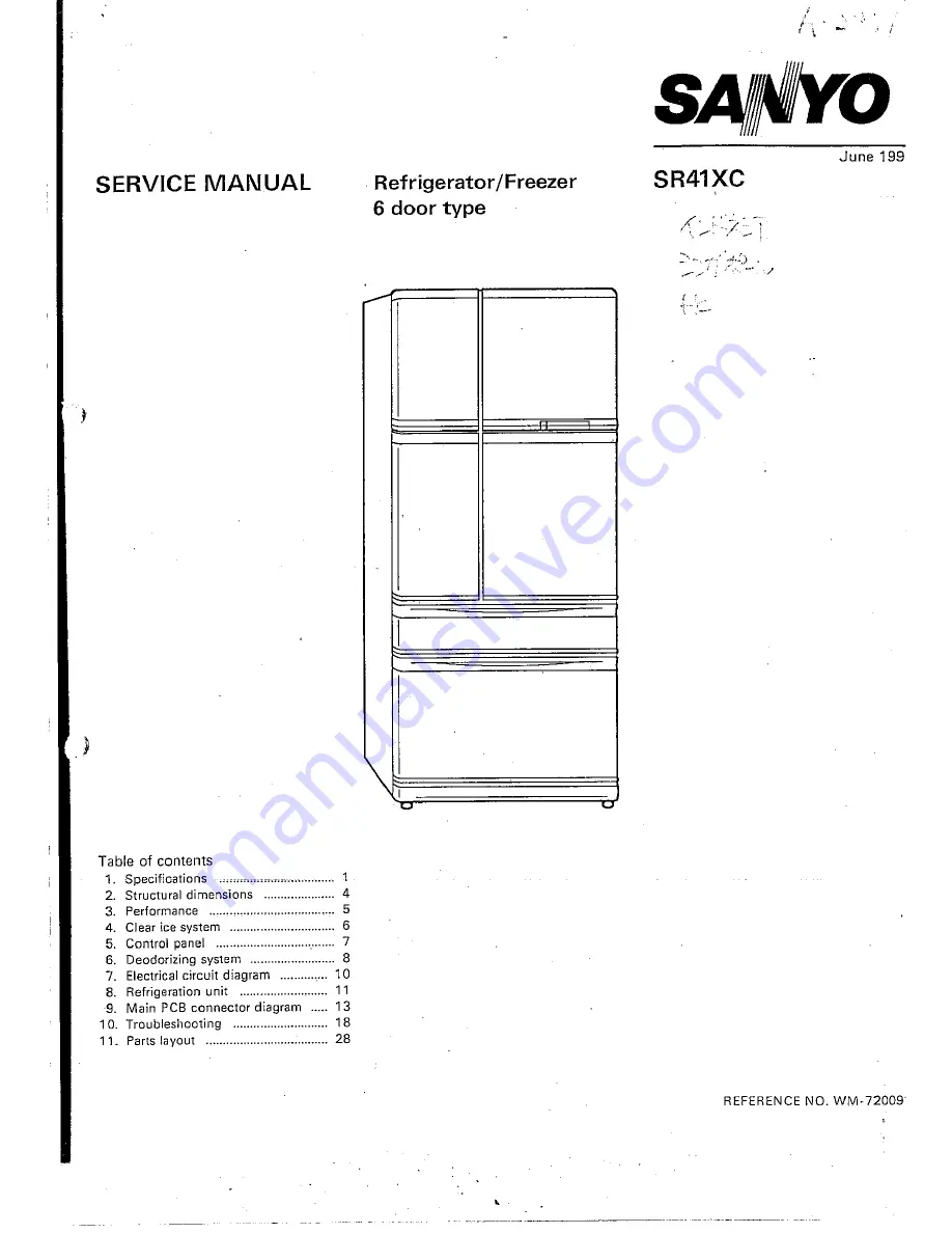 Sanyo SR41XC Скачать руководство пользователя страница 1