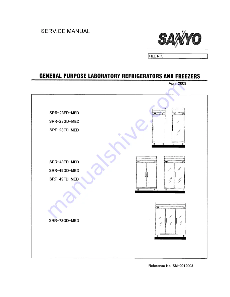 Sanyo SRF-23FD-MED Скачать руководство пользователя страница 1