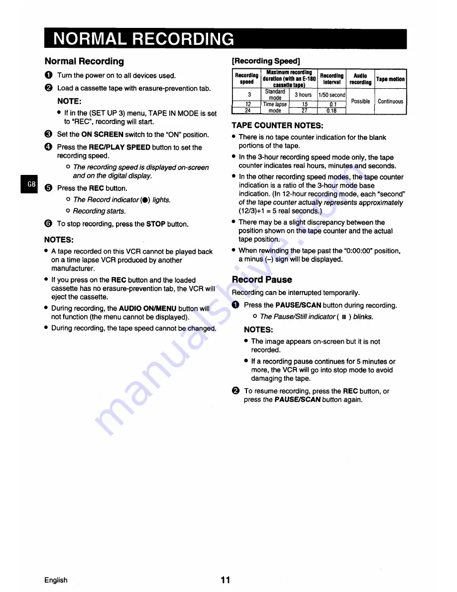 Sanyo TLS-224P Instruction Manual Download Page 12