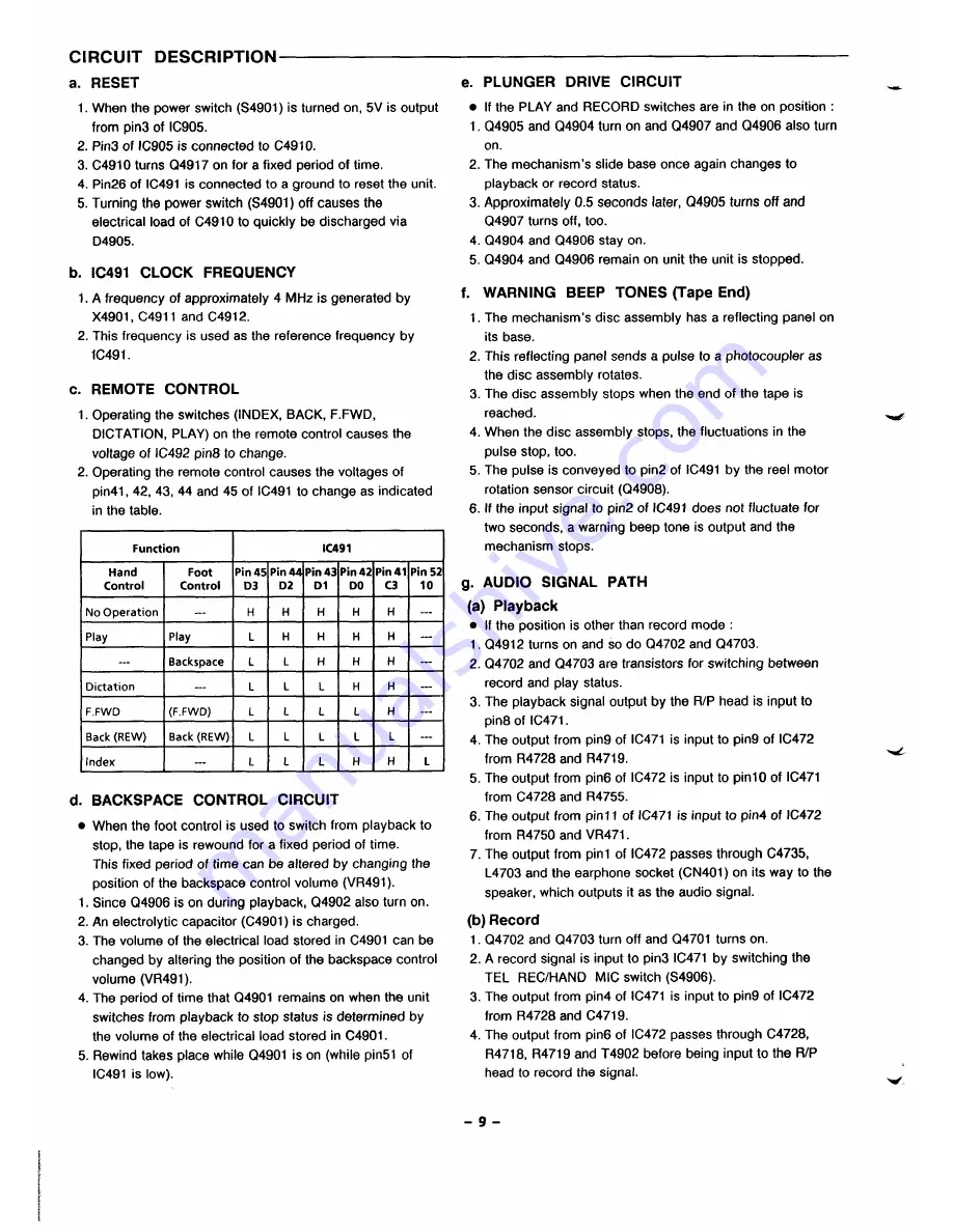 Sanyo TRC-6300 Service Manual Download Page 10