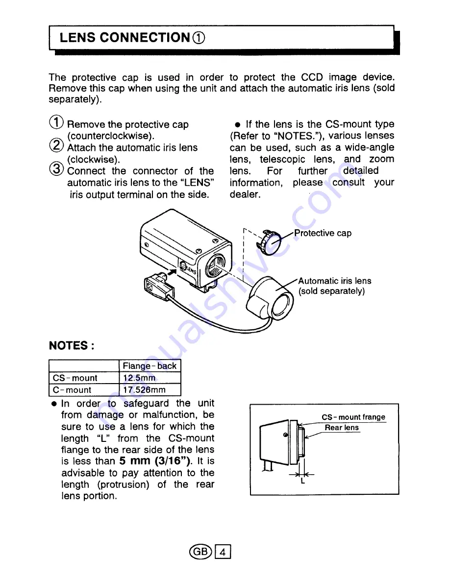 Sanyo VCC-3974P Скачать руководство пользователя страница 6