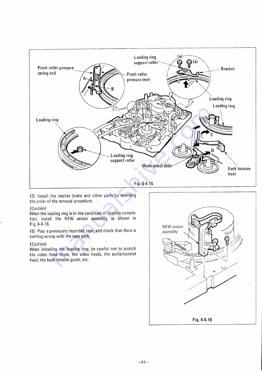 Sanyo VCR 4500 Service Manual Download Page 44