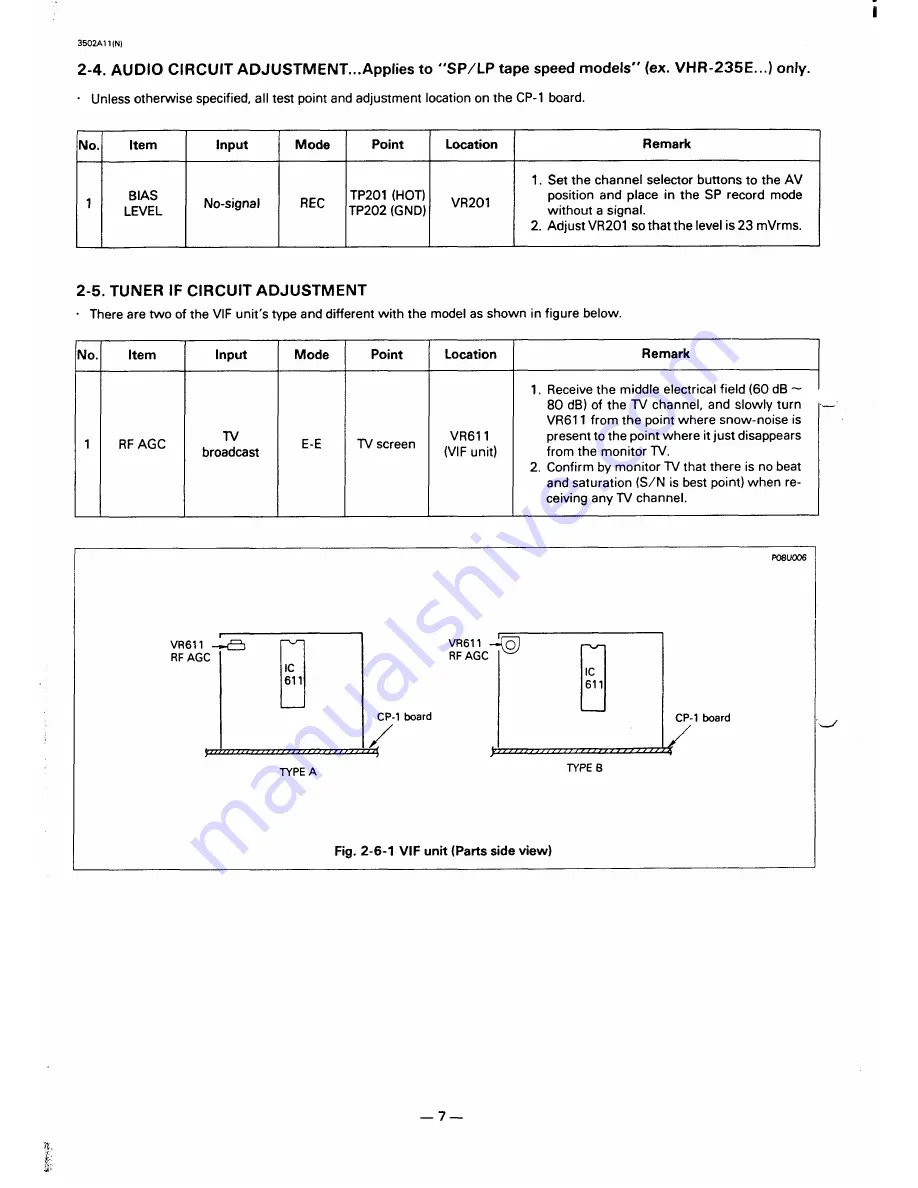 Sanyo VHR-220 series Скачать руководство пользователя страница 8