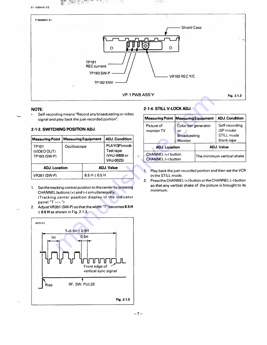 Sanyo VHR-330 Скачать руководство пользователя страница 7