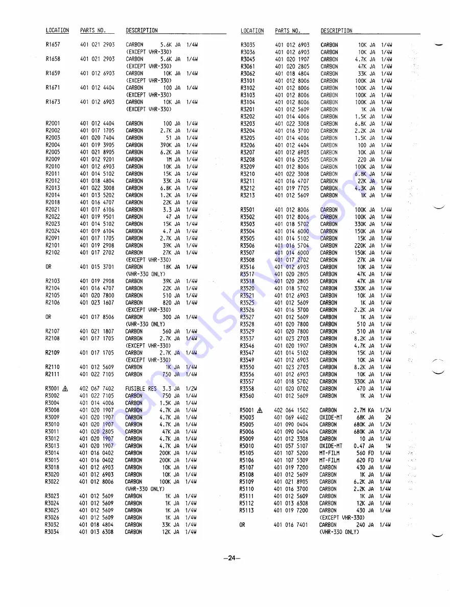 Sanyo VHR-330 Service Manual Download Page 24