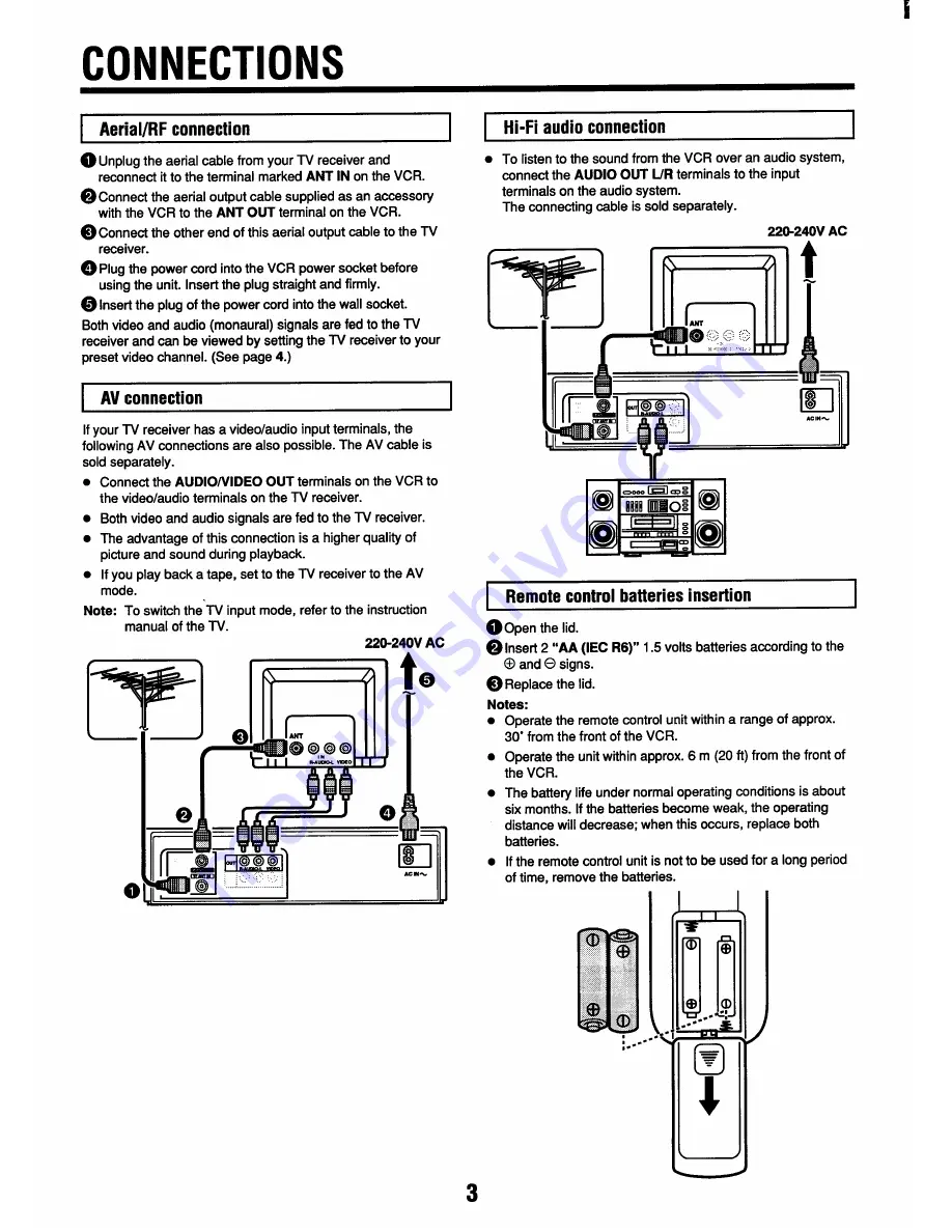 Sanyo VHR-390 Instruction Manual Download Page 4