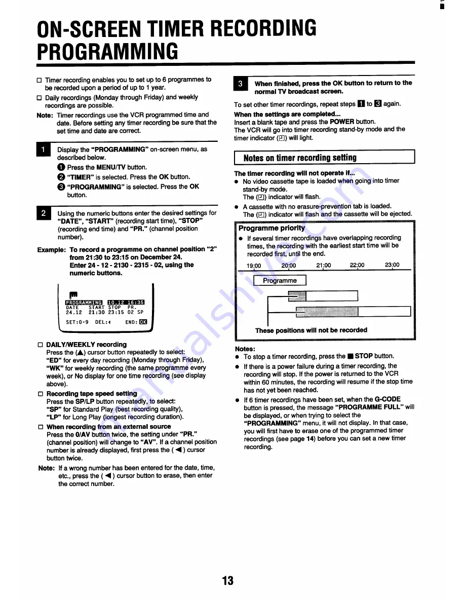 Sanyo VHR-390 Instruction Manual Download Page 14