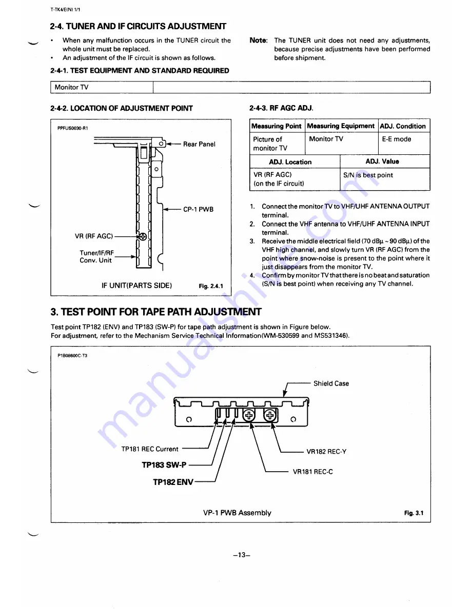 Sanyo VHR-450 Скачать руководство пользователя страница 13