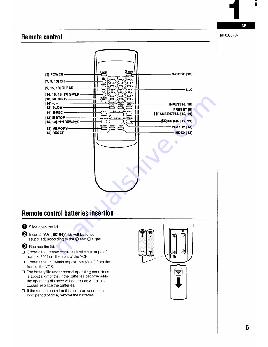 Sanyo VHR-550 Instruction Manual Download Page 7