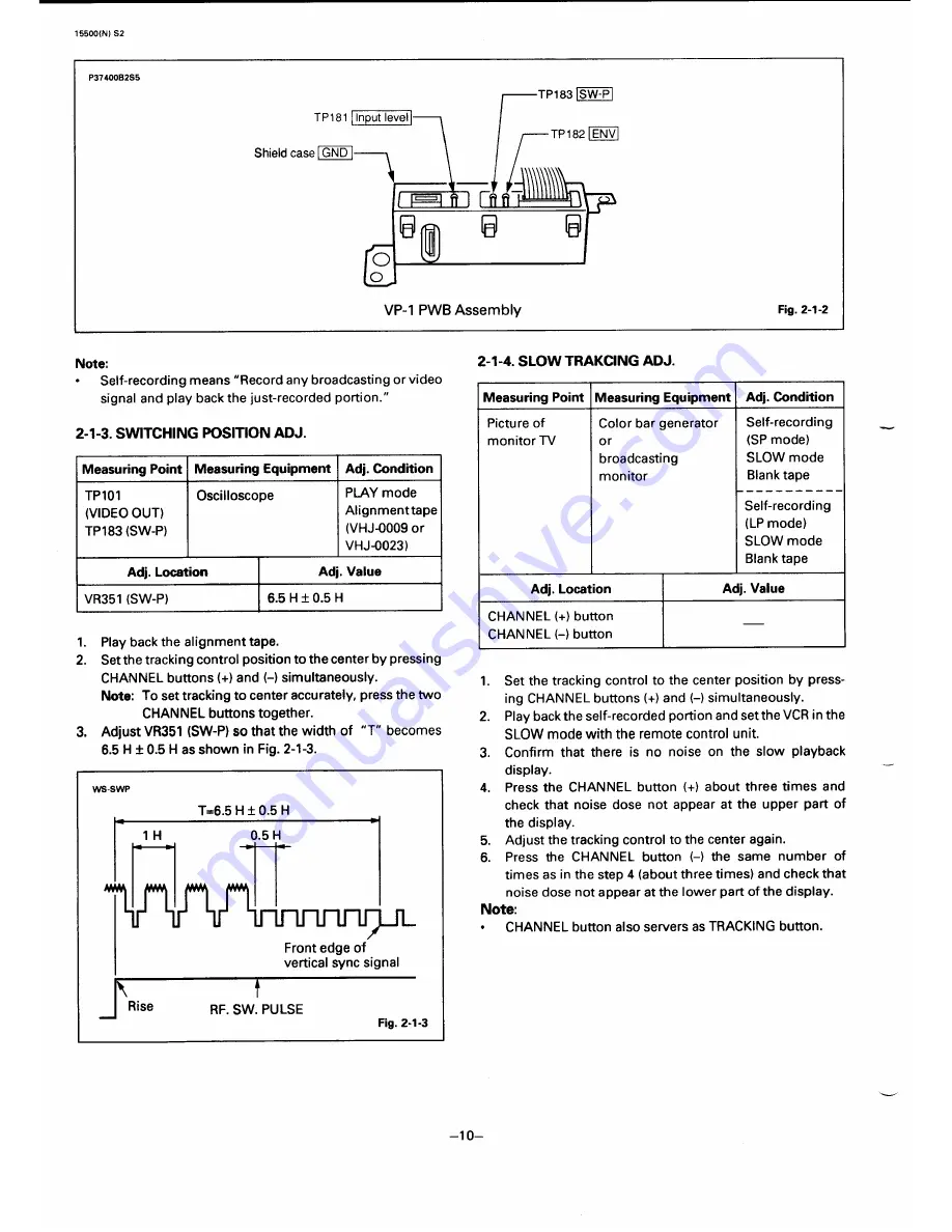 Sanyo VHR-550 Service Manual Download Page 10