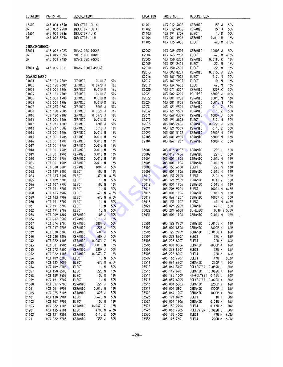 Sanyo VHR-550 Service Manual Download Page 20