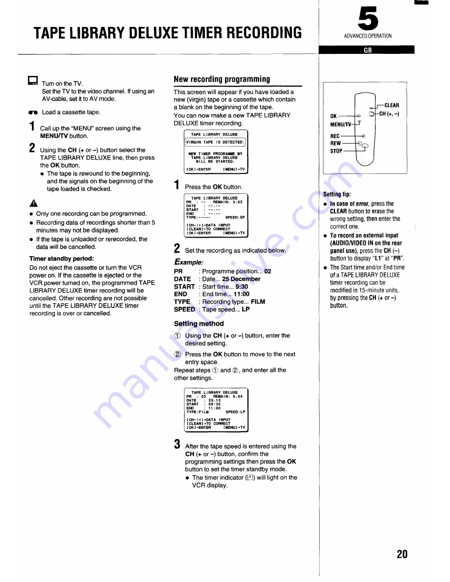 Sanyo VHR-VX800 Instruction Manual Download Page 23