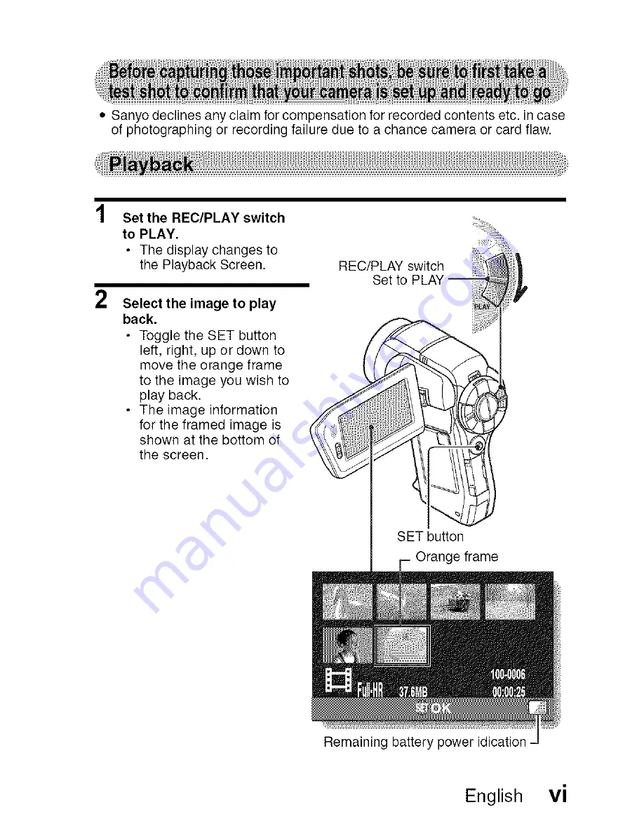 Sanyo Xacti HD VPC-HD2000EX Скачать руководство пользователя страница 7